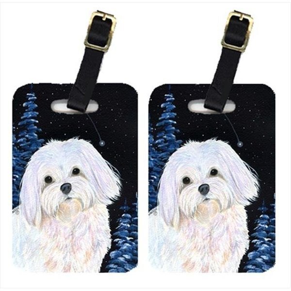 Carolines Treasures SS8460BT Starry Night Maltese Luggage Tags - Pair Of 2, Carolines Treasures, Mfr#: SS8460BT